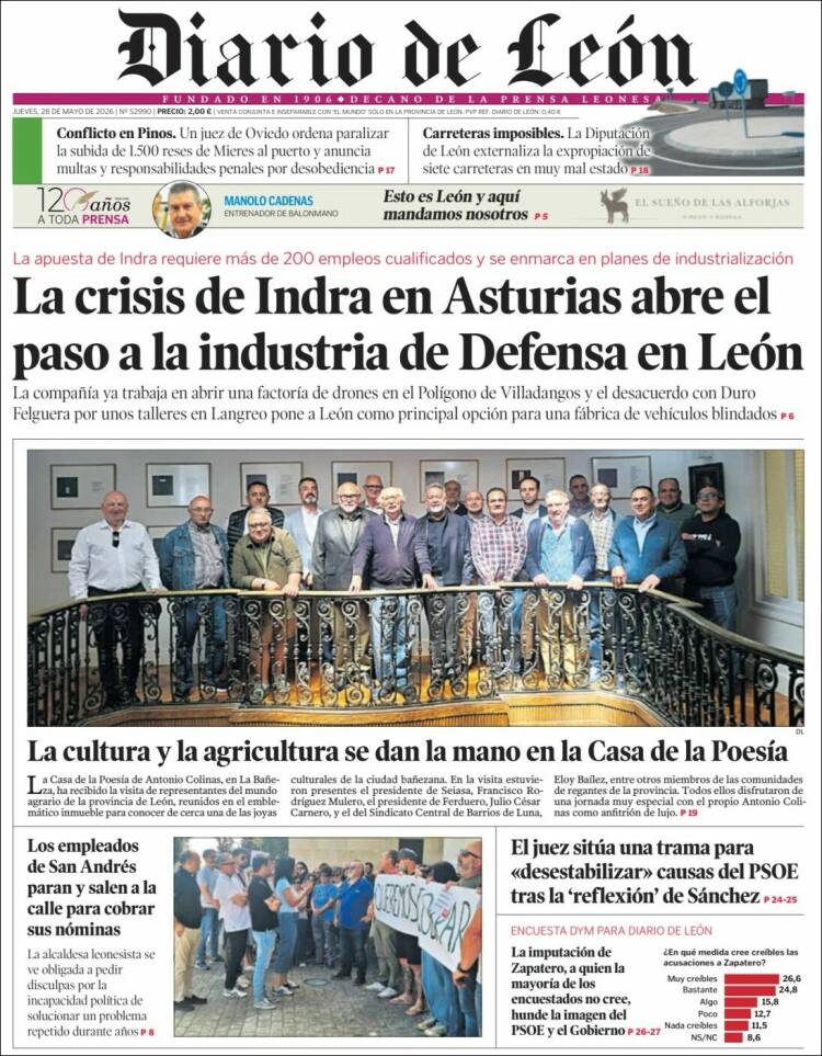 Portada de Diario de León (Espa&ntilde;a)