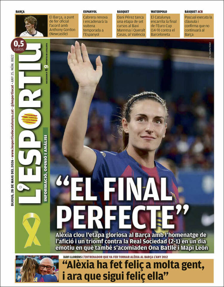 Portada de L'Esportiu (Espa&ntilde;a)