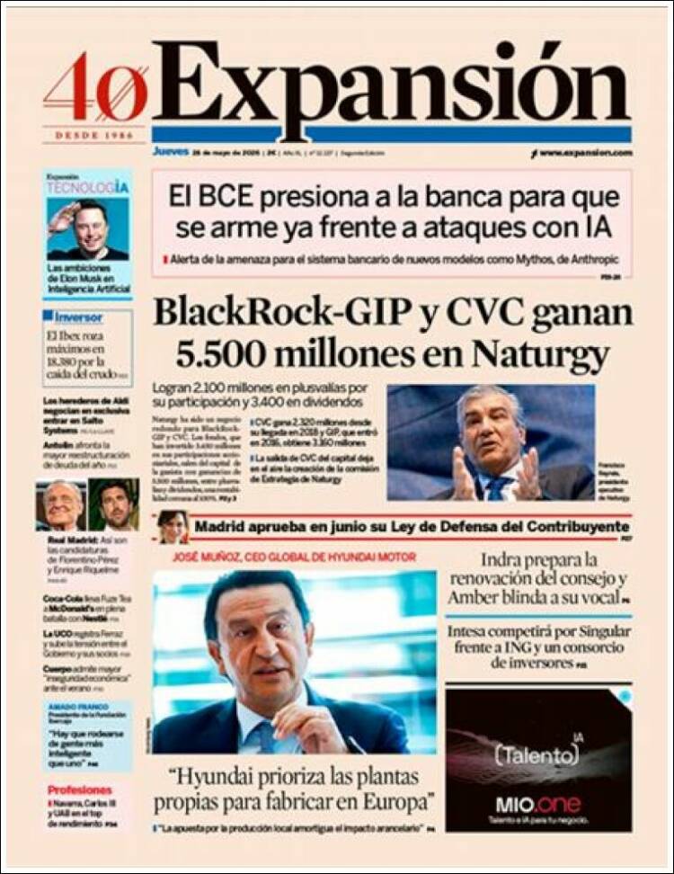 Portada de Expansión (Espa&ntilde;a)