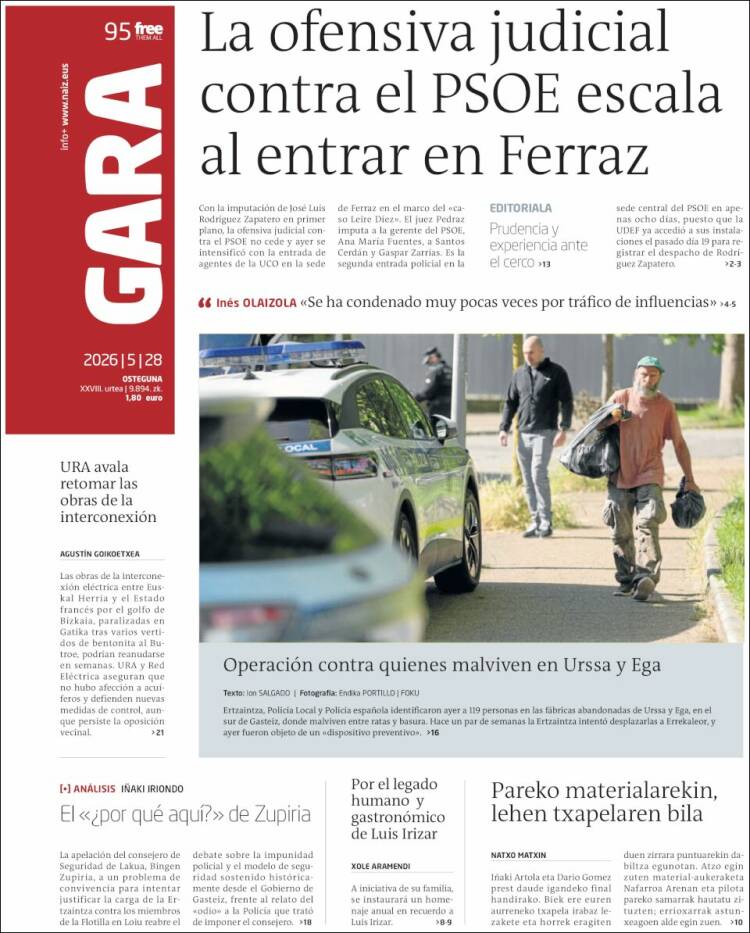 Portada de Gara (Espa&ntilde;a)