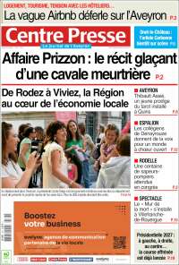 Portada de Centre Presse (Francia)