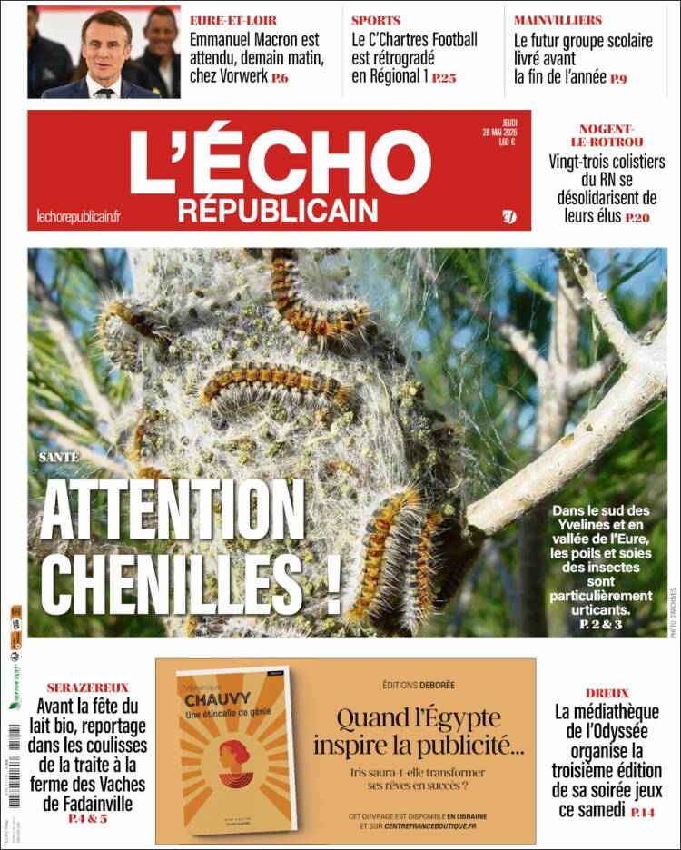 Portada de L'Echo Républicain (Francia)