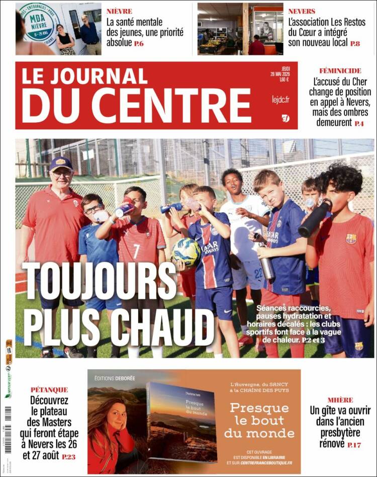 Portada de Le Journal du Centre (Francia)