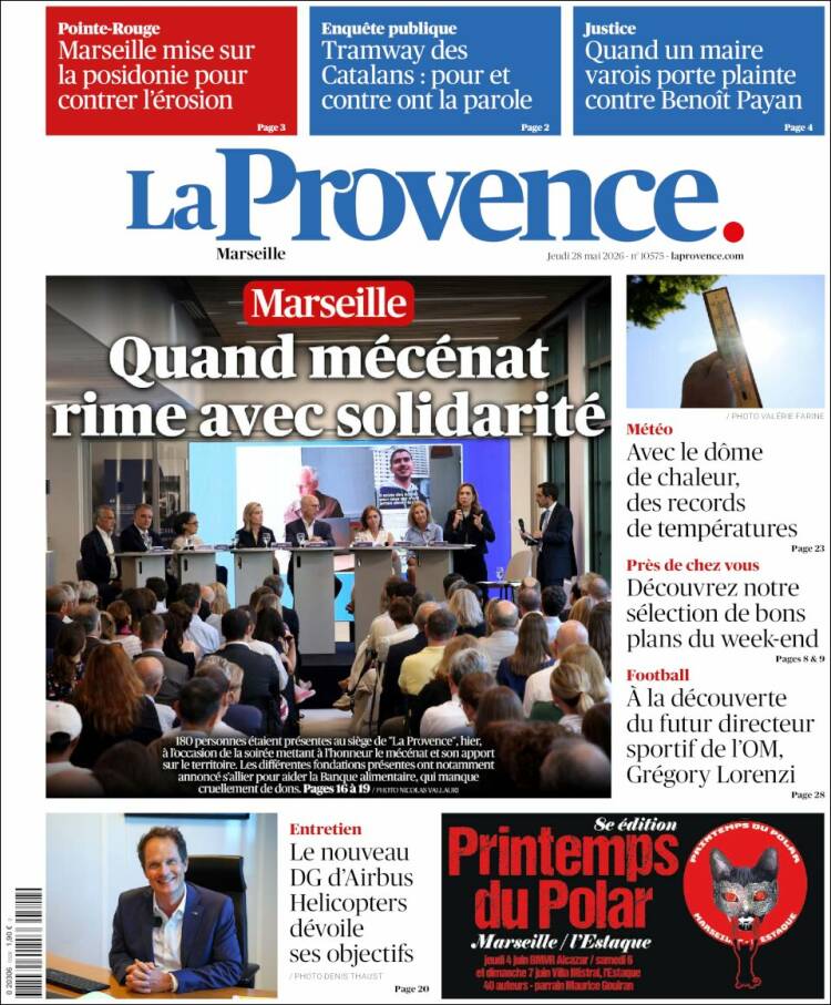 Portada de La Provence (Francia)
