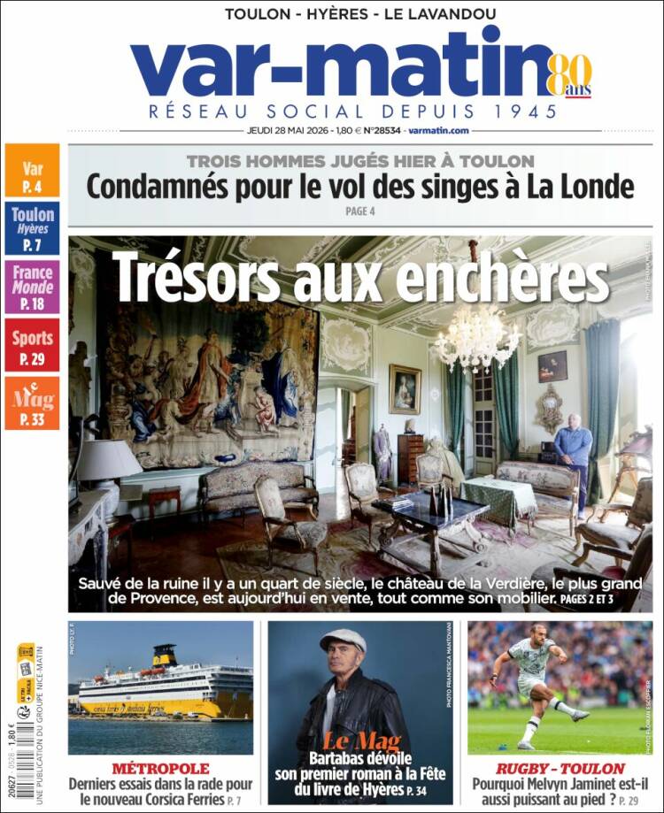 Portada de Var-Matin (Francia)