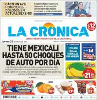 Portada de La Crónica de Baja California (M&eacute;xico)