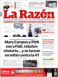 Portada de La Razón (M&eacute;xico)