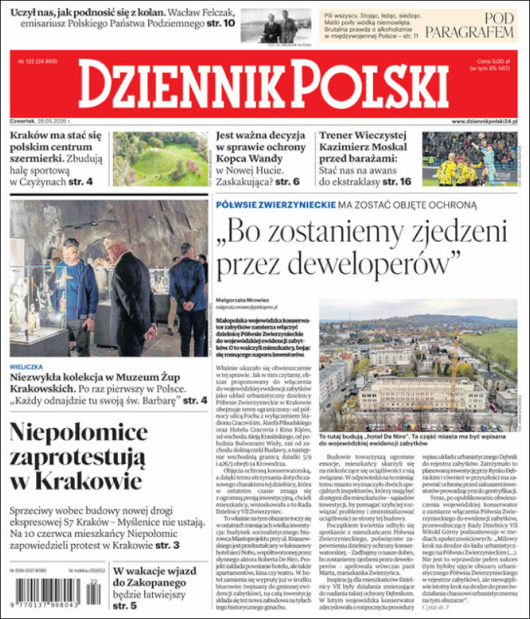 Portada de Dziennik (Polonia)