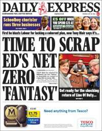 Portada de Daily Express (Reino Unido)