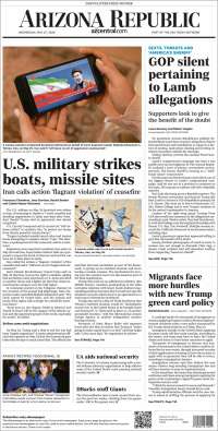 Portada de Arizona Republic News (USA)