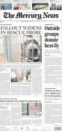Portada de San Jose Mercury News (USA)