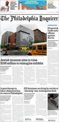 Portada de Philadelphia Inquirer (USA)