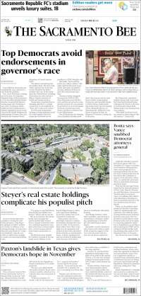 Portada de The Sacramento Bee (USA)