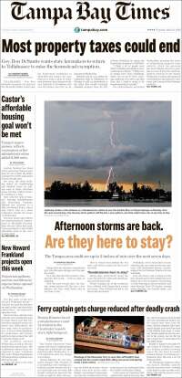 Portada de Tampa Bay Times (USA)
