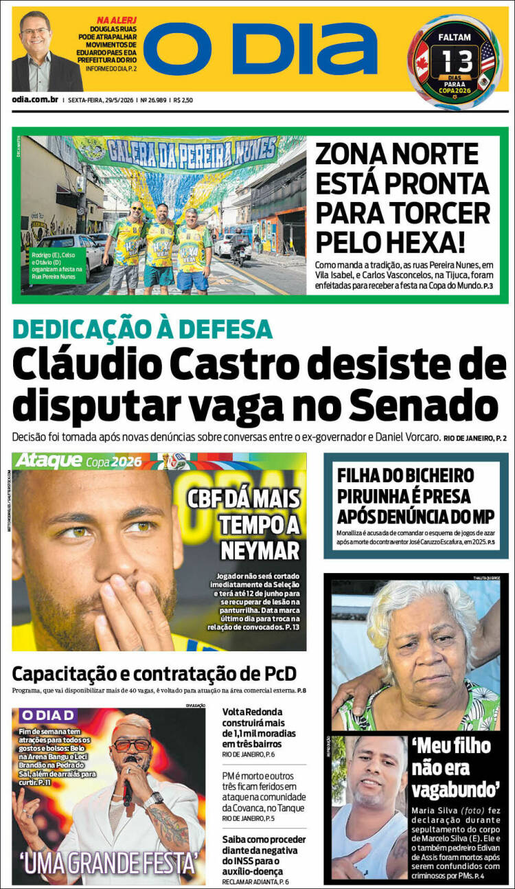 Portada de O Dia (Brasil)