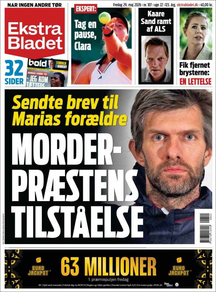Portada de Ekstra Bladet (Dinamarca)