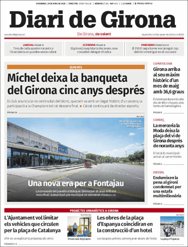 Portada de Diari de Girona (Espa&ntilde;a)
