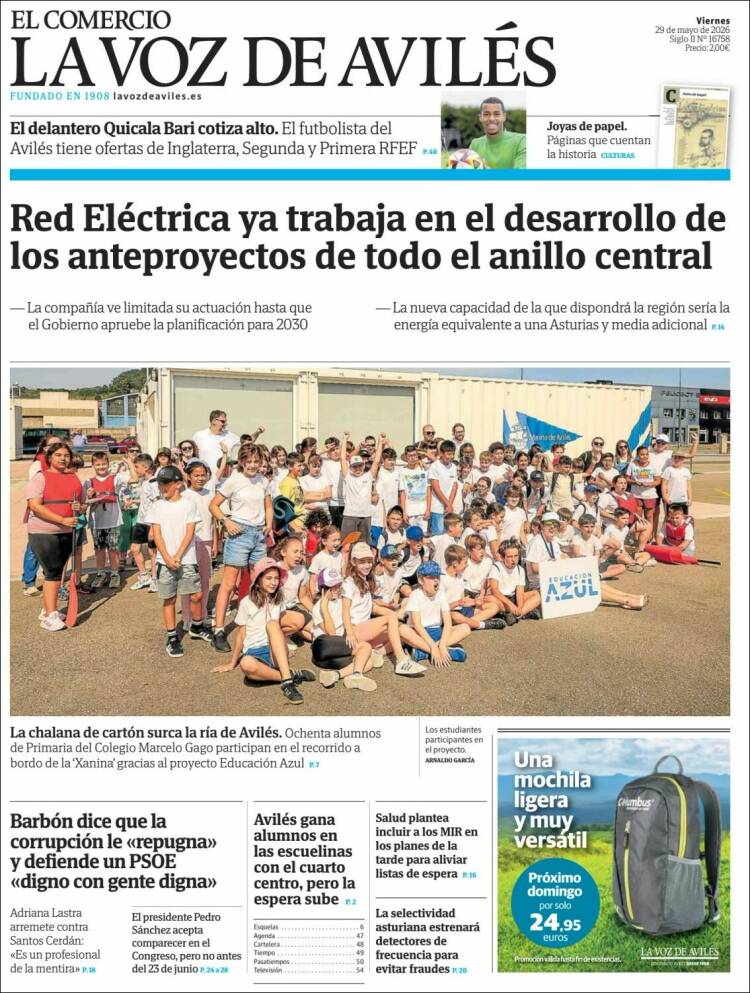Portada de El Comercio - Avilés (Espa&ntilde;a)