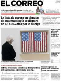Portada de El Correo (Espagne)