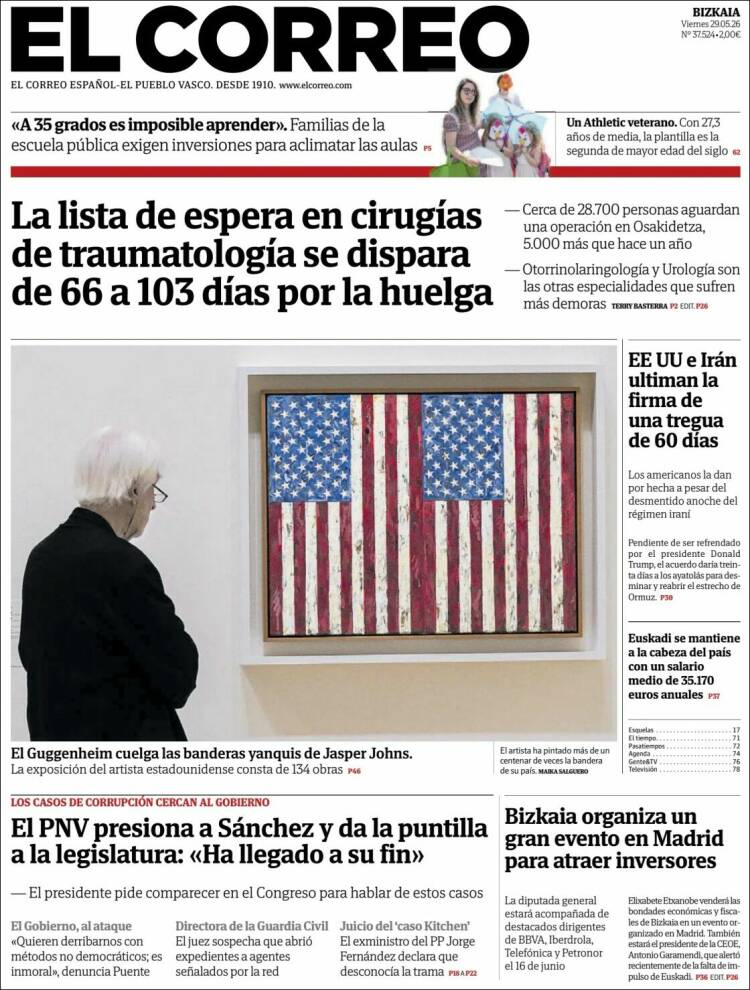 Portada de El Correo (Espa&ntilde;a)