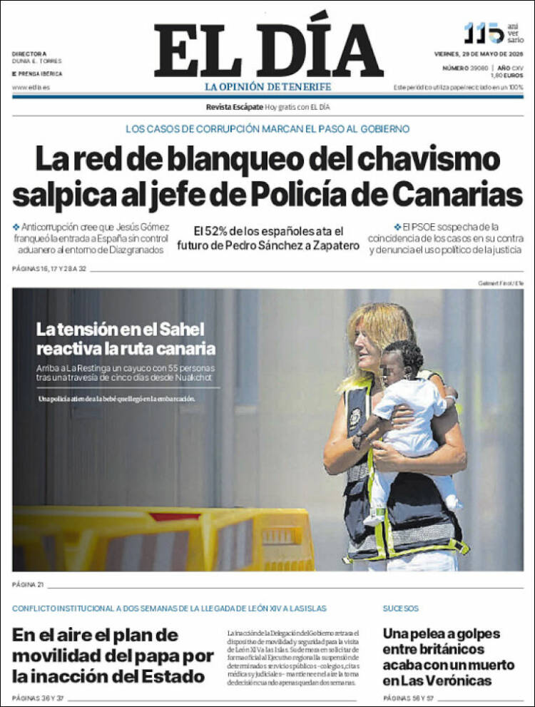 Portada de El Día (Espa&ntilde;a)