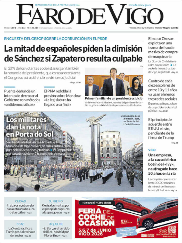 Portada de Faro de Vigo (Espa&ntilde;a)