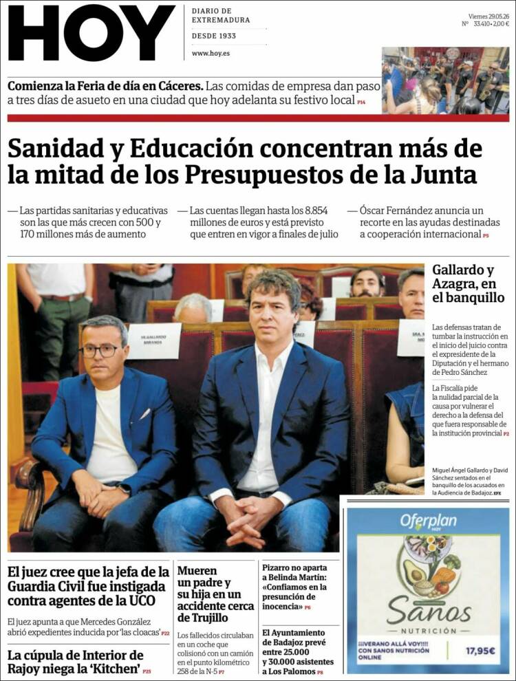 Portada de Hoy - Badajoz (Espa&ntilde;a)