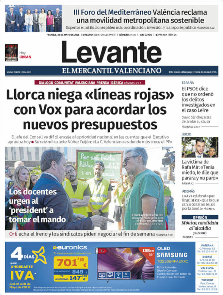 Portada de Levante (Espa&ntilde;a)