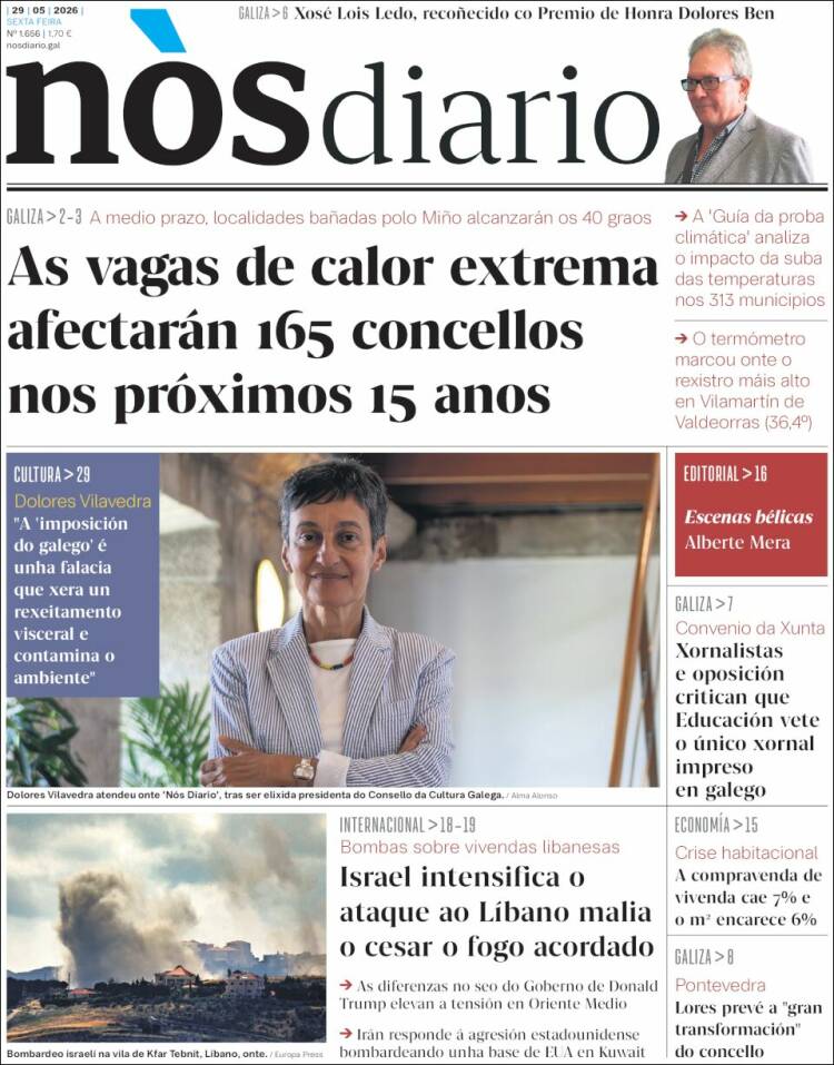 Portada de Nòs Diario (Espa&ntilde;a)