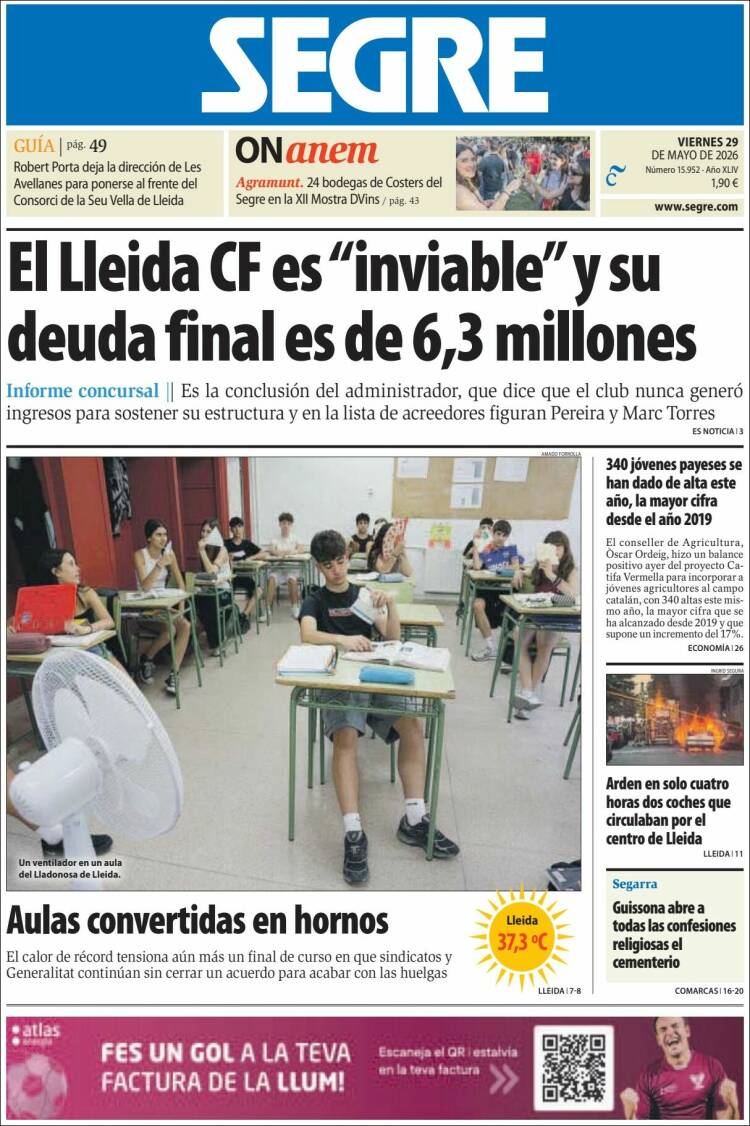 Portada de Segre  (Espa&ntilde;a)