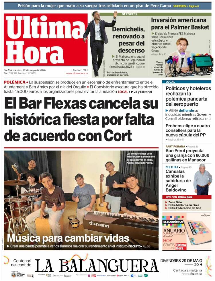 Portada de Última Hora (Espa&ntilde;a)