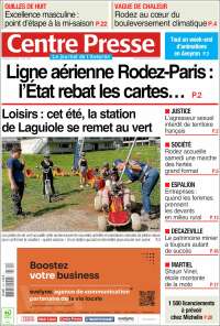 Portada de Centre Presse (Francia)