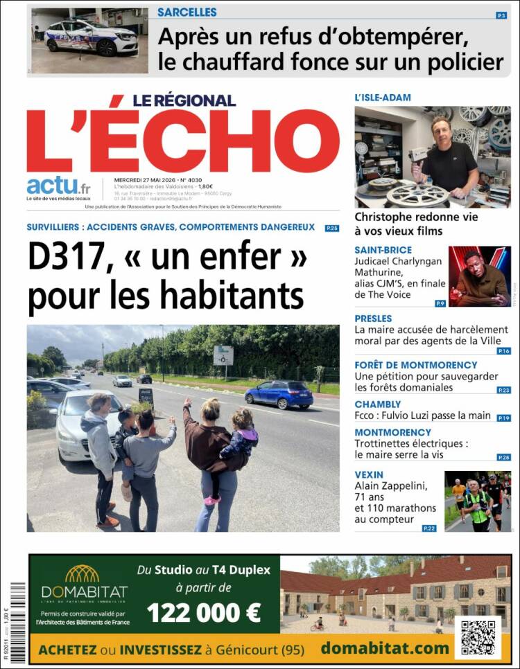 Portada de L'Echo de la Haute-Vienne (Francia)