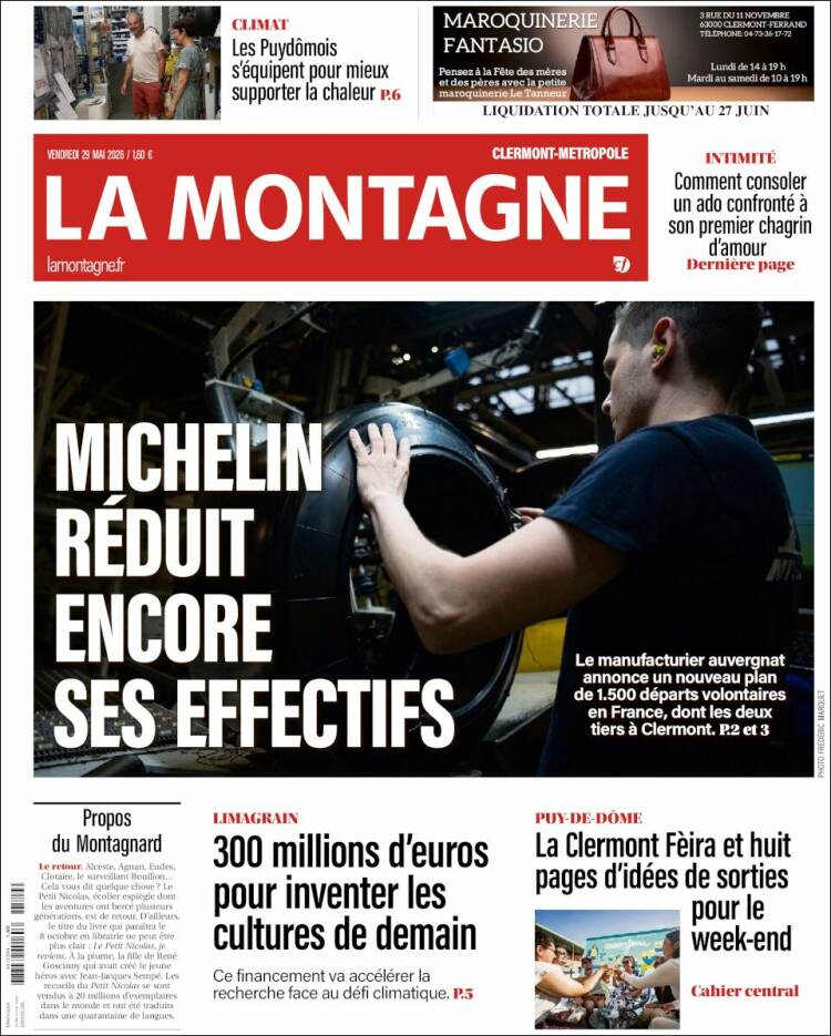 Portada de La Montagne (Francia)
