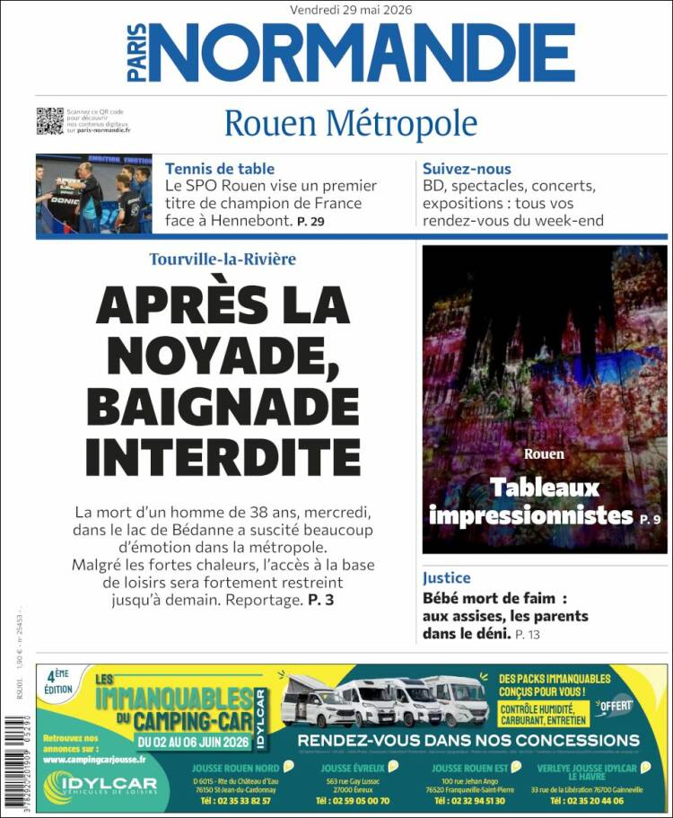 Portada de Paris Normandie (Francia)
