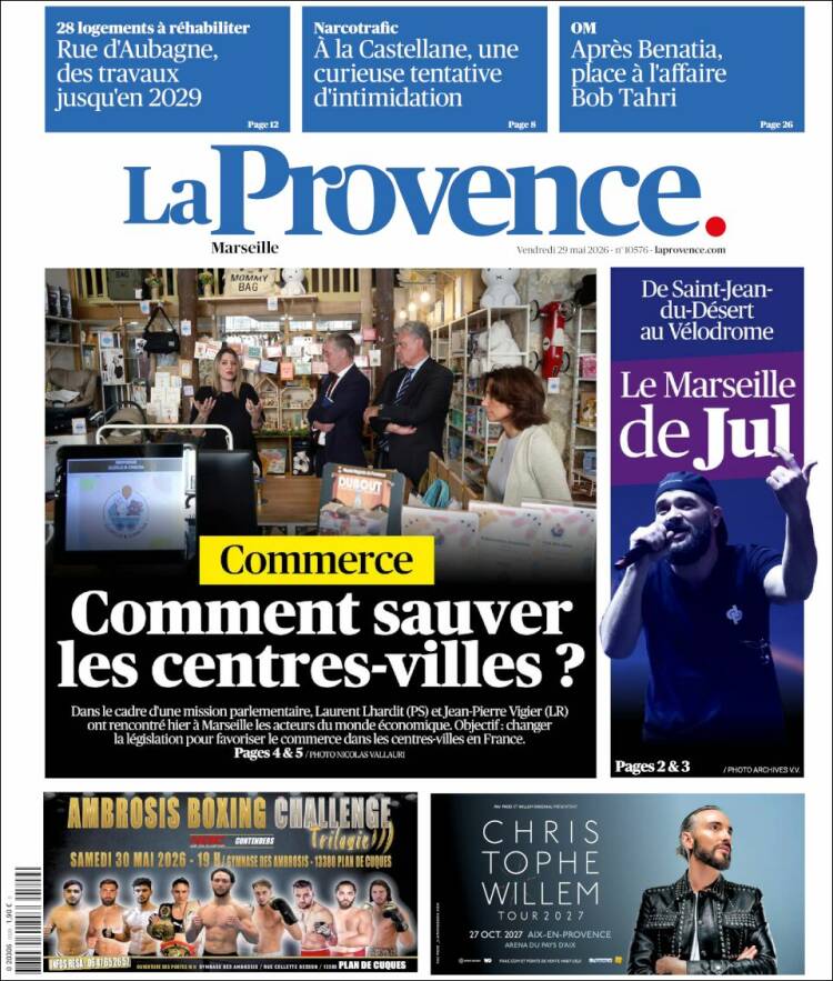 Portada de La Provence (Francia)