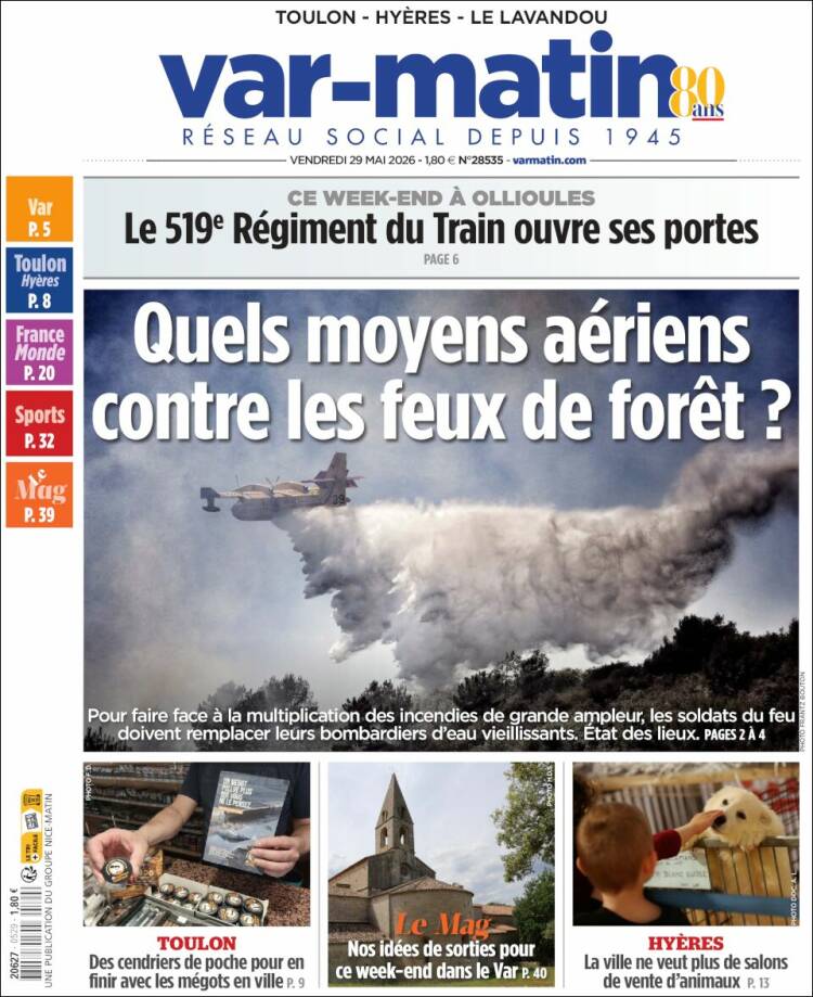 Portada de Var-Matin (Francia)