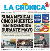 Portada de La Crónica de Baja California (M&eacute;xico)