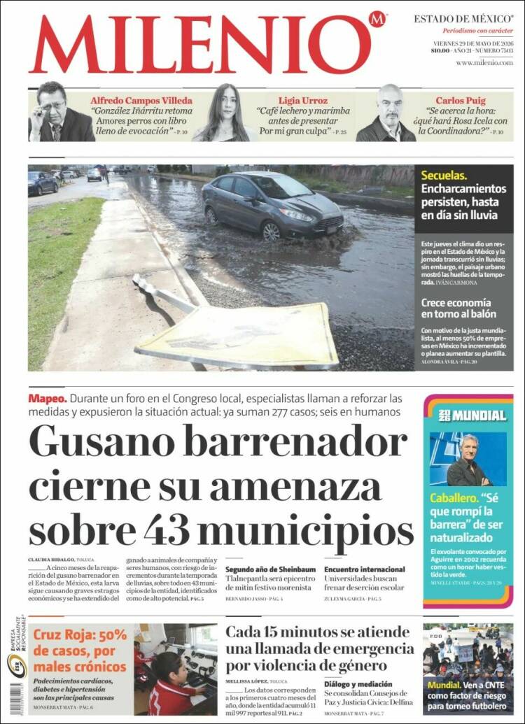 Portada de Milenio - Estado de México (M&eacute;xico)