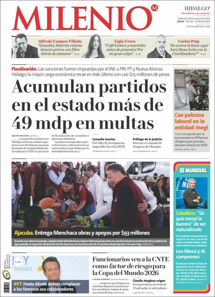 Portada de Milenio de Hidalgo (M&eacute;xico)