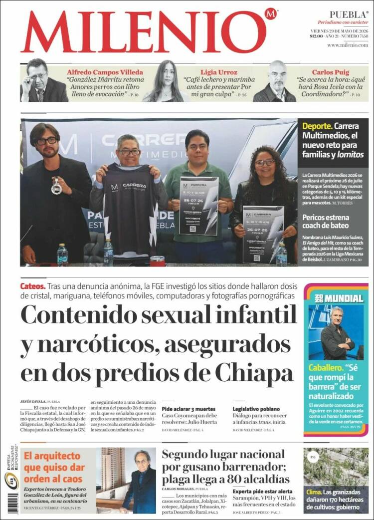 Portada de Milenio de Puebla (M&eacute;xico)