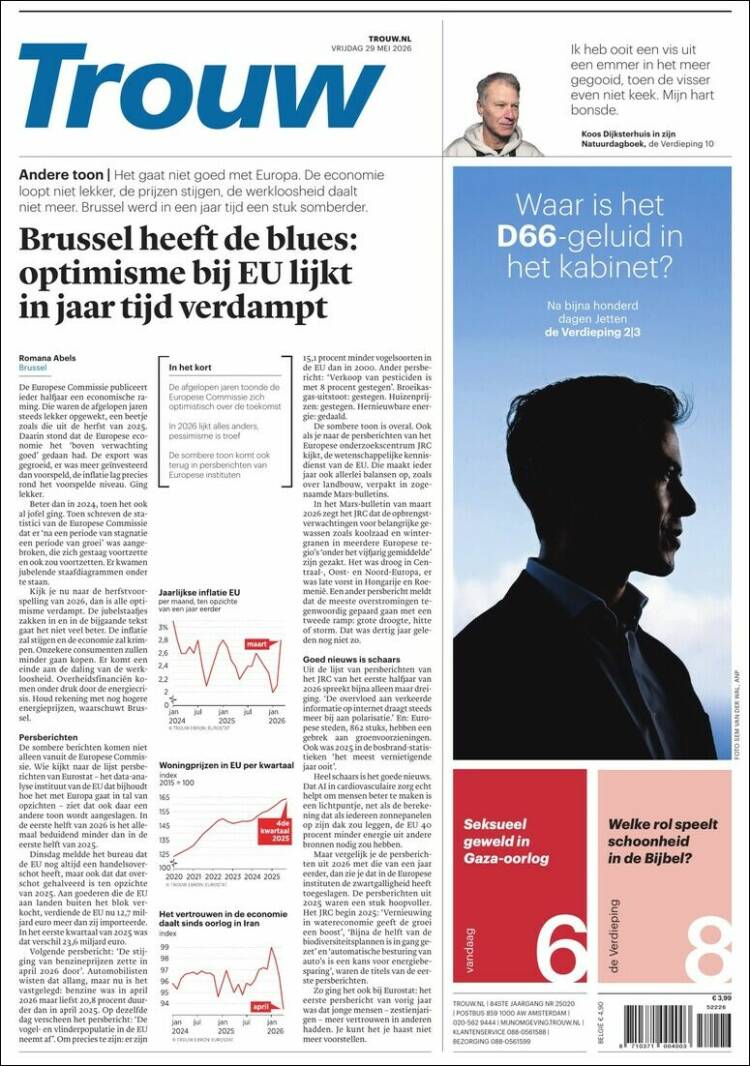 Portada de Trouw (Pa&iacute;ses Bajos)
