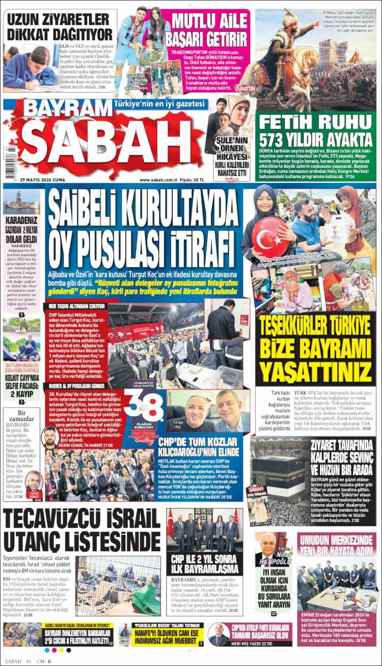 Portada de Sabah (Turqu&iacute;a)