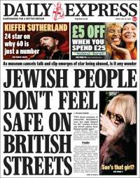 Portada de Daily Express (Reino Unido)