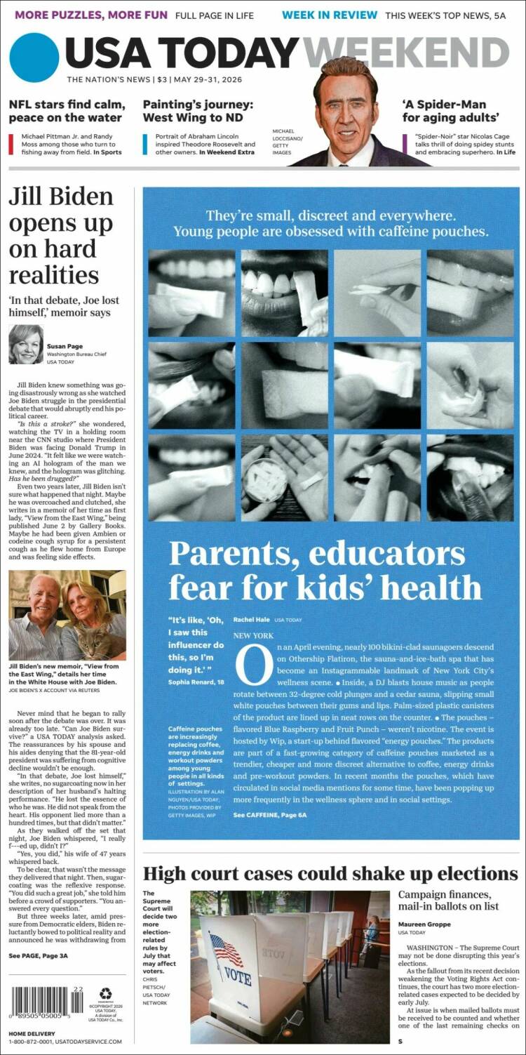 Portada de USA Today (USA)