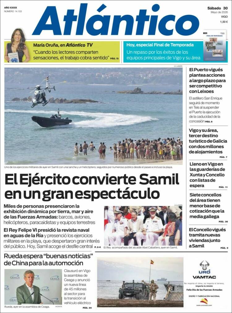 Portada de Atlántico Diario (Espa&ntilde;a)