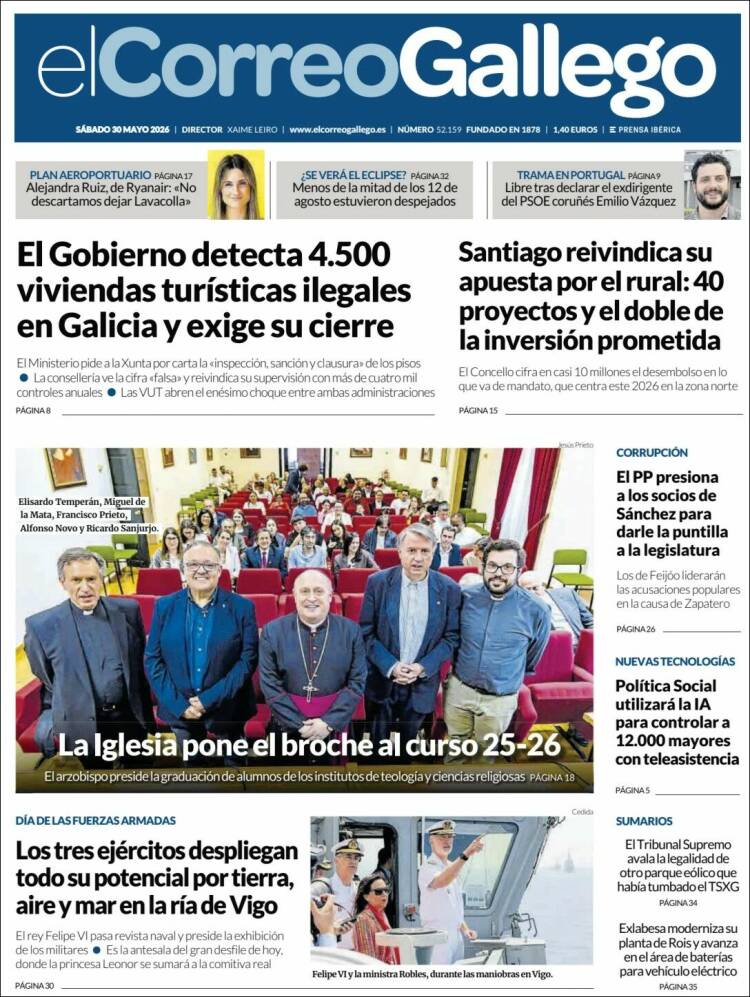 Portada de El Correo Gallego (Espa&ntilde;a)