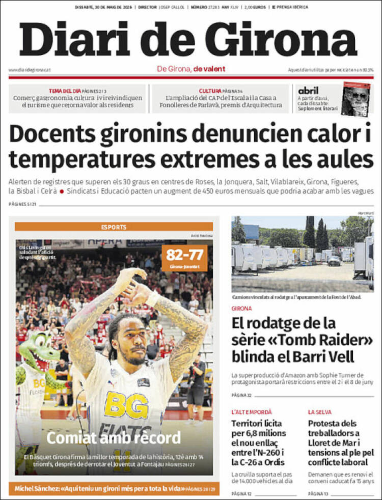 Portada de Diari de Girona (Espa&ntilde;a)
