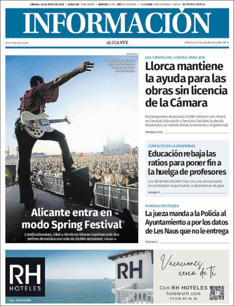 Portada de Diario Información (Espa&ntilde;a)