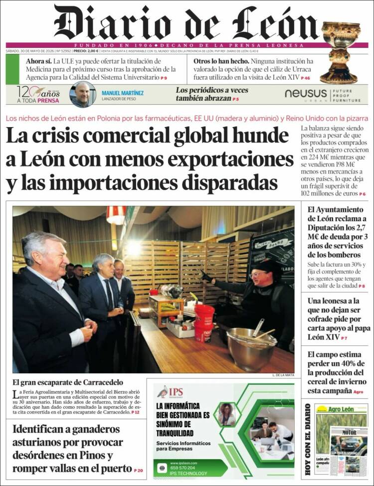 Portada de Diario de León (Espa&ntilde;a)